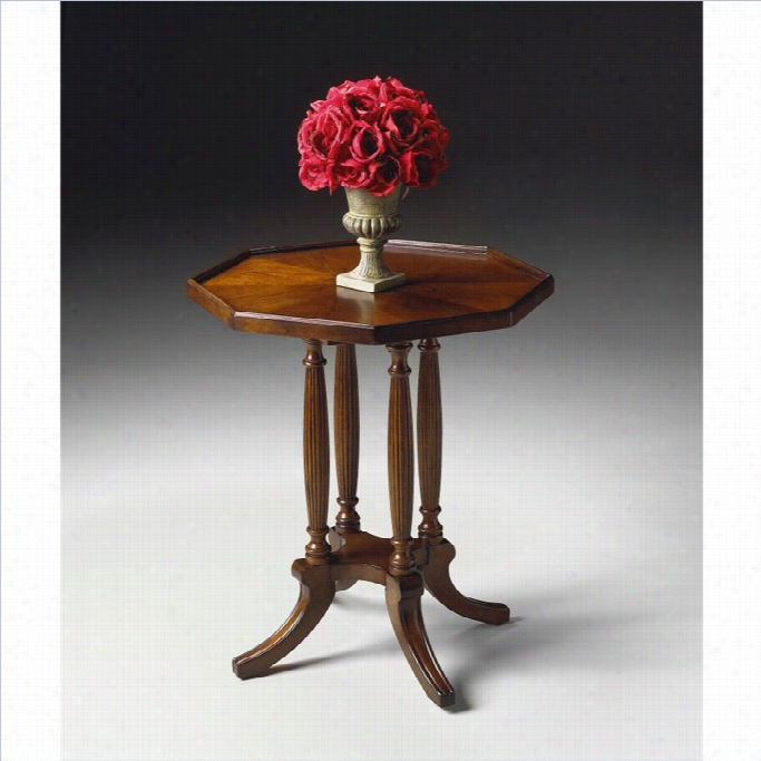 Butler Specialty Octaogn Accent Table In Pla Ntation Cherry