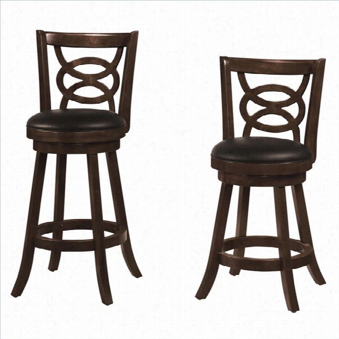 Coaster Upholstered Bar Stool In Cappuccino-24