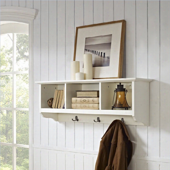 Crosley Brennan Entryway Storage Shelf In Wwhite