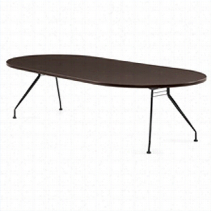 Global Alba 10x48 Racetrack Table In Da Rk Espresso