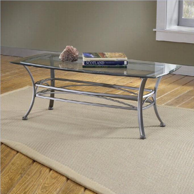 Hillsdale Abbington Dark Pewter Coffee Table With Glass Excel