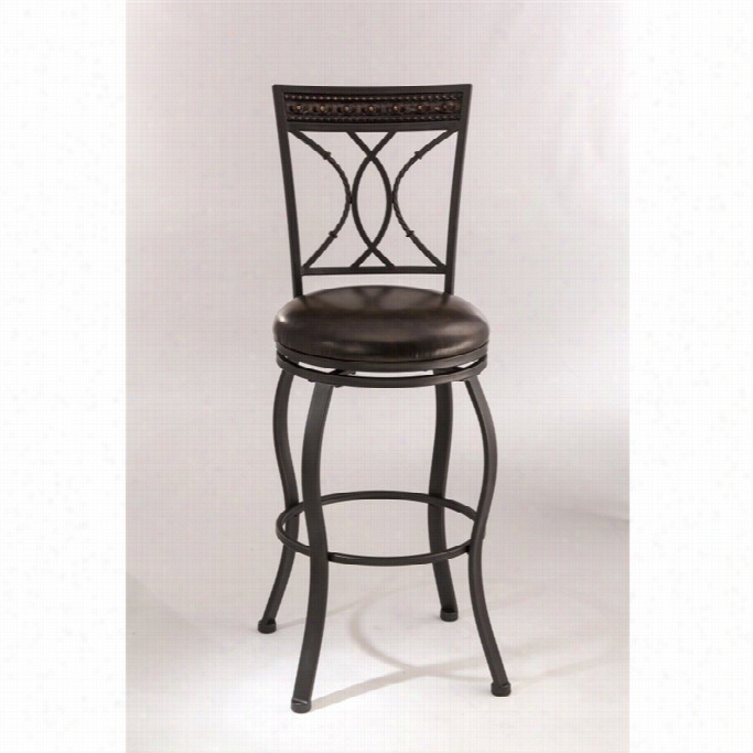 Hkllsdale Kirkham 43 Swivel Bar Sstool Inblack Silver