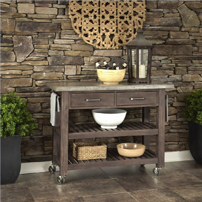 Home Styles Concrete Chi Kitchen Cart