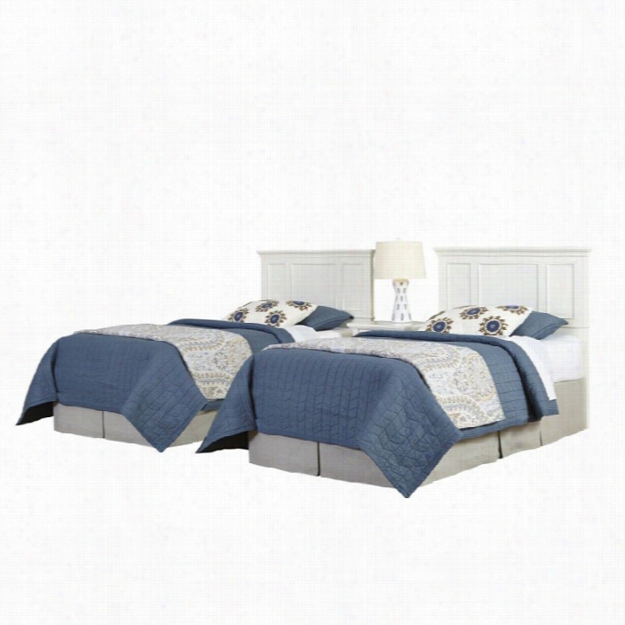Home Styles Naples Twot Bring Over Headboards 3 Piece Bedroomm Set In White