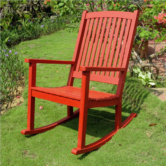 Interational Caravan Royall Fiji Large Porch Rocker In Barn Red