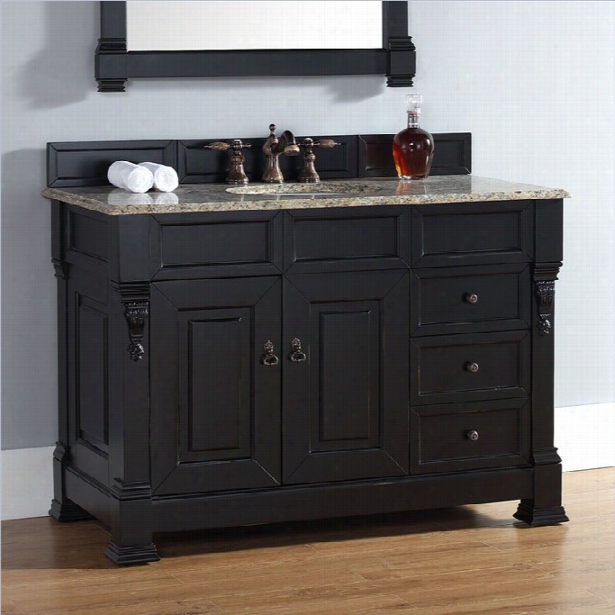 James Martin Brookfiel Dclassico 48 Single Bathroom Vanity With Drawers In Antique Black