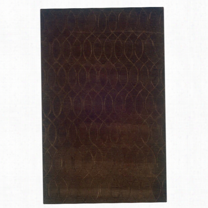 Linon Ashton 4' X 6' Hand Tufted Wool Rug In Chocolate