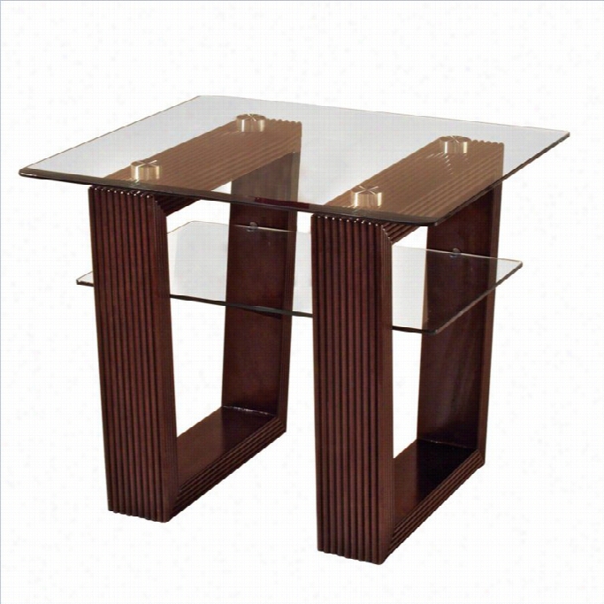 Magnussen Corddooba Rectangular End Table With Glass Top