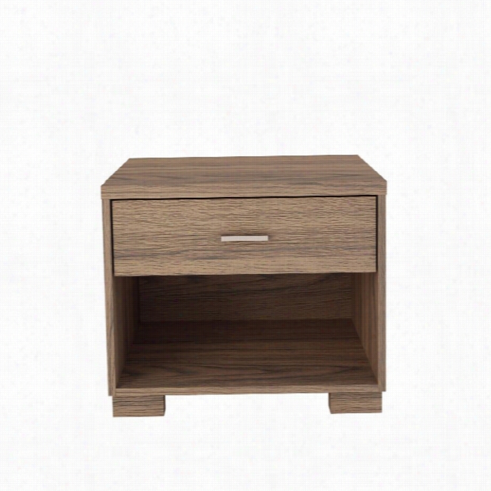 Manhattan Solace Astor 1 Drawer Nightstand In Chocolate