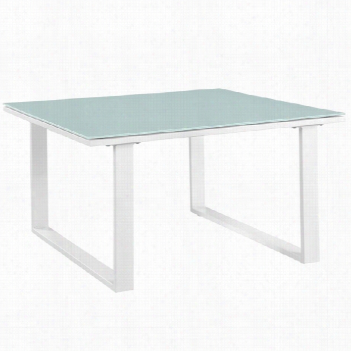 Modway Fortuna Outdoor End Table In White