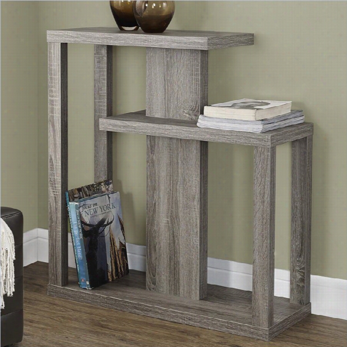 Monarch 32 Consol Accent Table In Drak Taupe