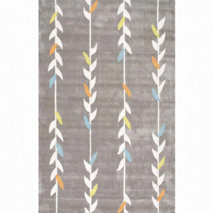 Nuloo 5' X 8' Grififn Hand Hooked Rug In Grag