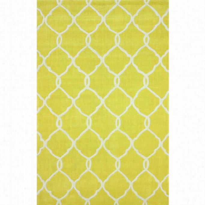 Nuloom 7'6 X 9'6 Hand Utfted Linx Area Rug In Lemon