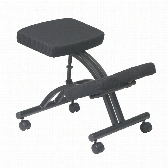 Office Star Ergonomic Kneeling Office Chair With Memory Foam In Black