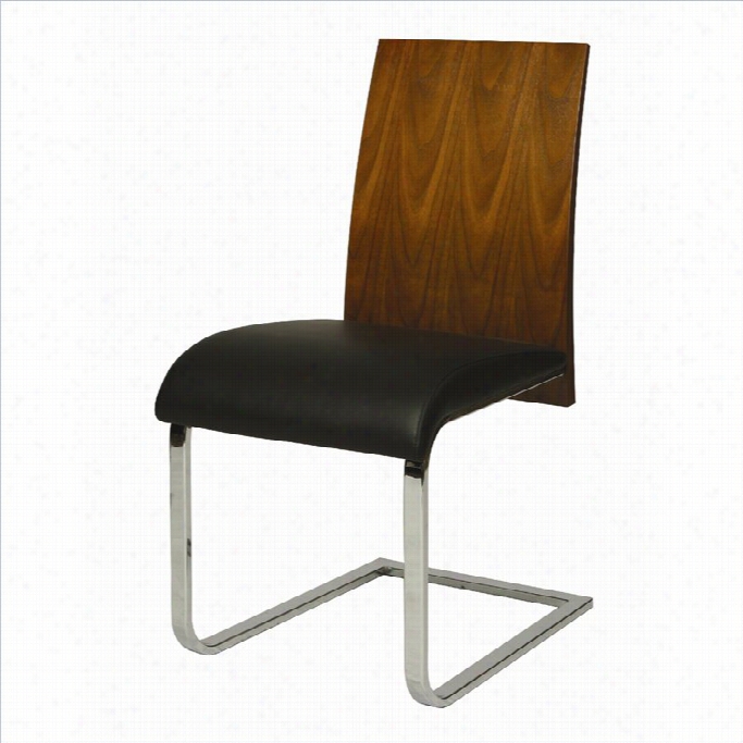 Pastel Furniturefederick Dining Chair In Walnut & Black