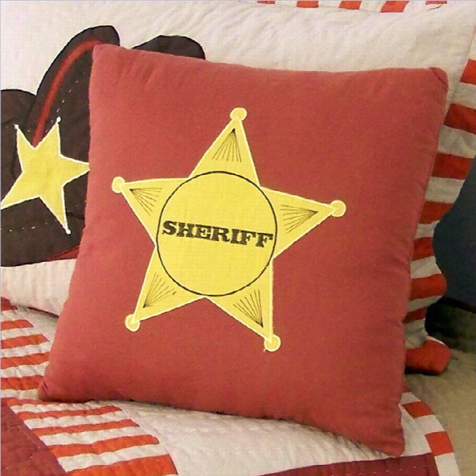 Pem America Cwoboys Pillow With Sheriff Sta Pattern