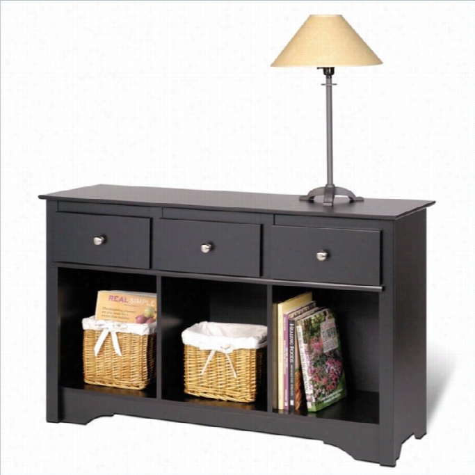 Prepac Sonoma Black Living Room Console