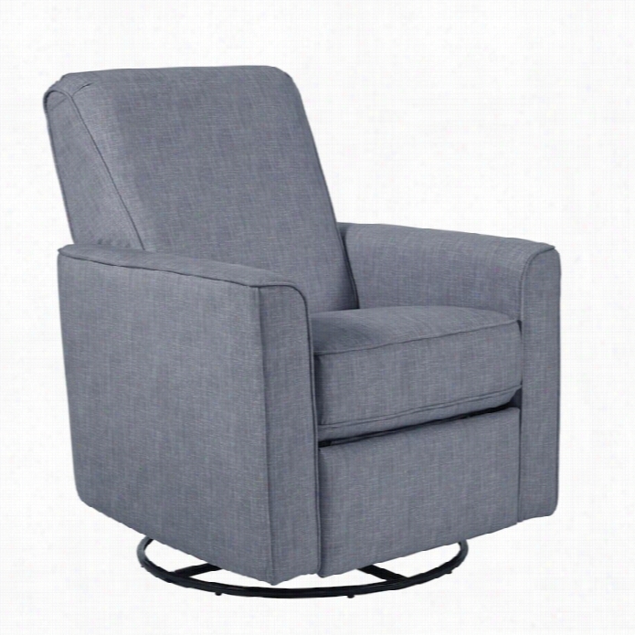 Pri Harmony Fabirc Swivel Glider Recliner In Carlton Dove