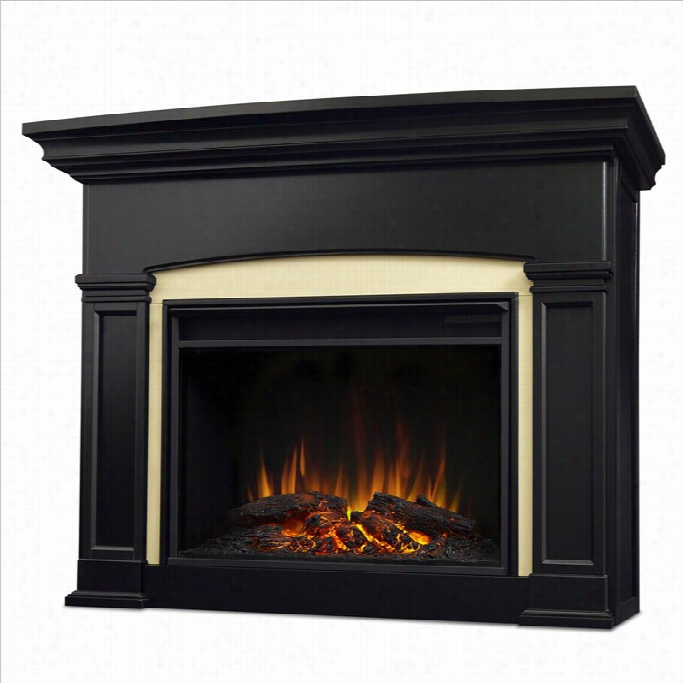 Real Flame Holbrok Eextric Grand Fireplace In Black