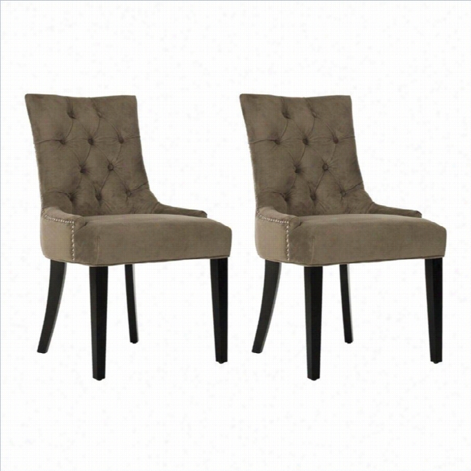 Safaviehashley Birch Kd Dining Chair In Mmole Grey (set Of 2)