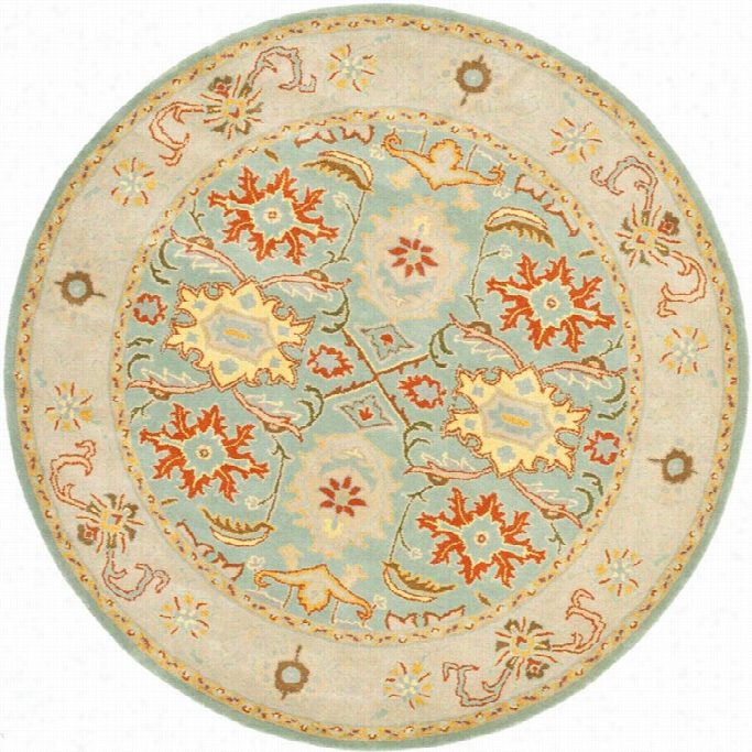 Safavieh Heritage Light Blue Traditional Rug - Round 4'