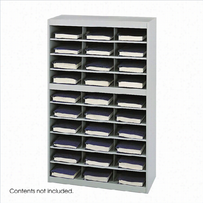 Safco E-z Stor Grey Steel Mail Organizer - 30 Co Mpartments