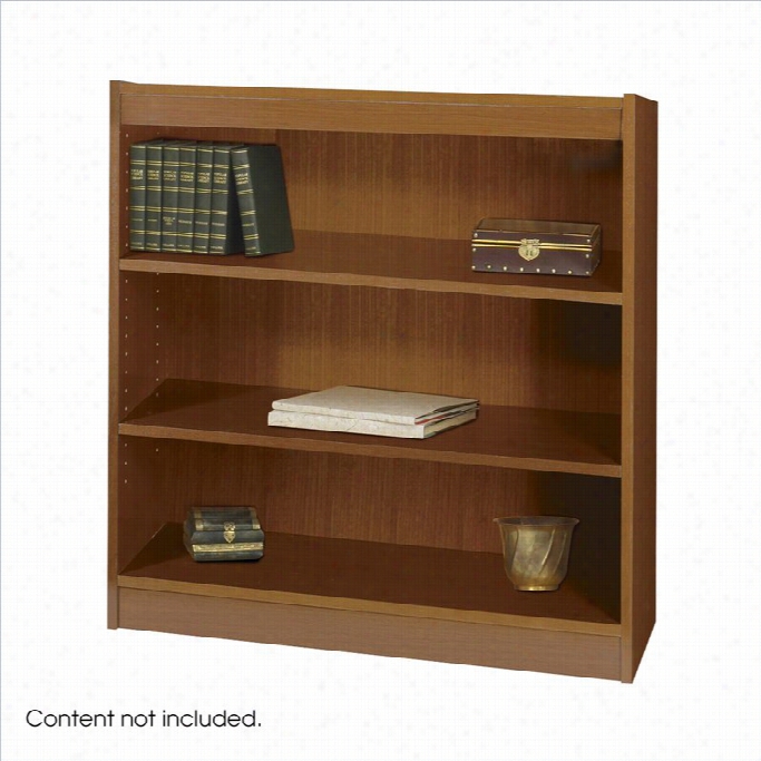 Safco Worskpace 36h Three Sshelf Square-edge Bookcase In Medium Oak