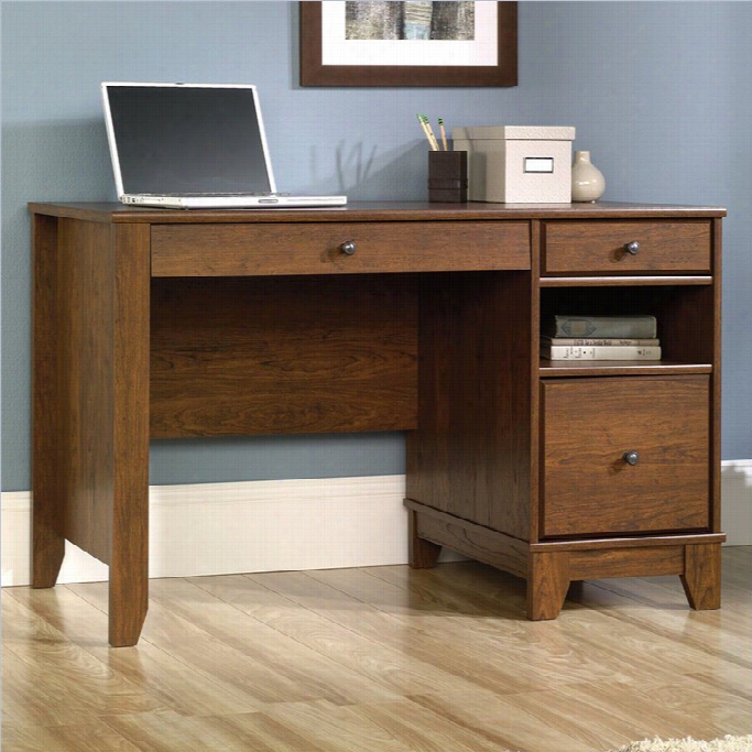 Sauder Camarin Computer Desk In Milled Cherry