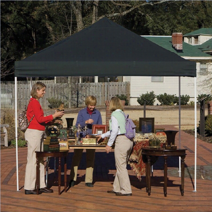 Shelterlogic 10'x10' Pro Pop-up Canopy Straight Leg With Cover In Black