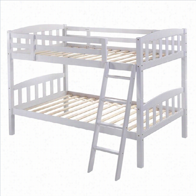 Sonax Corli Ving Ashland Twin Single Bunk Bd In Snow White