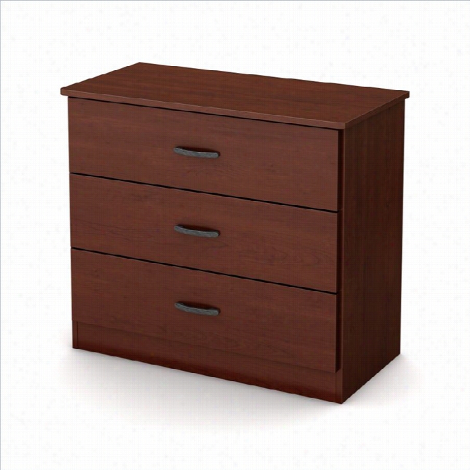 South Shore Libra 3 Drawer Chest In Royal Cerry