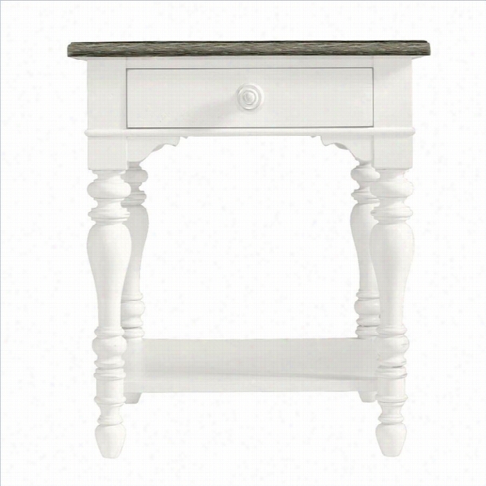 Stanley Furniture Coastal Livign Retreat Lamp Table In Saaltbox White