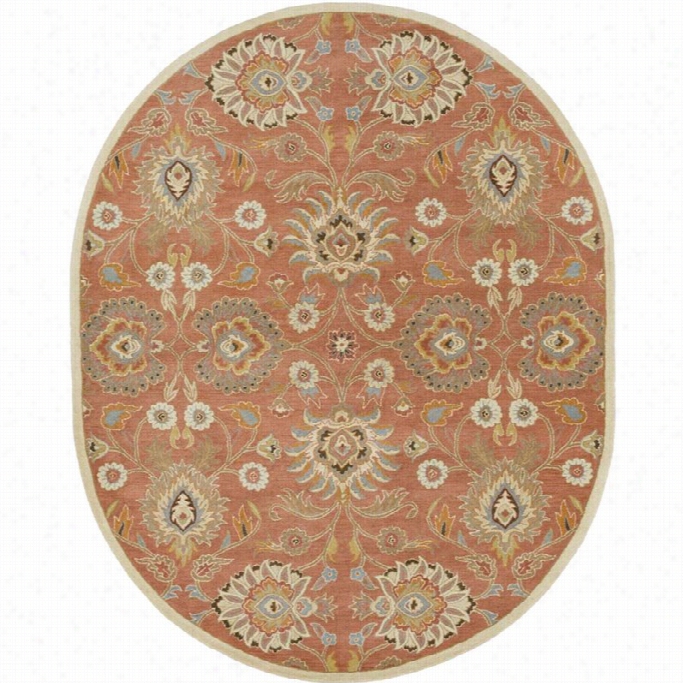 Surya Caesar 8' X 10' Ovval Hand Tufted Wool Rug In Orange