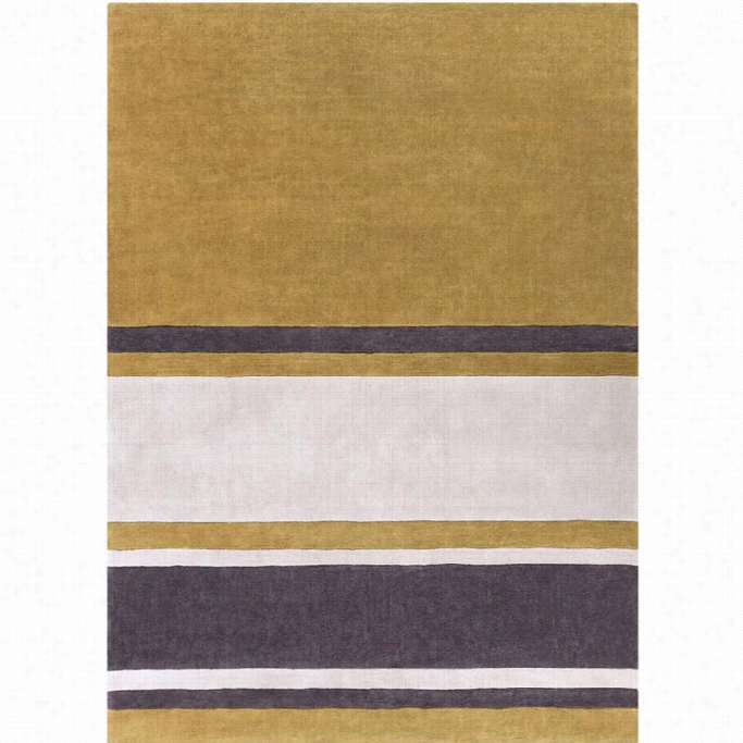 Surya Cosmopolitan  8' X 11' Hand Tufted Rug In Yellow And Gray