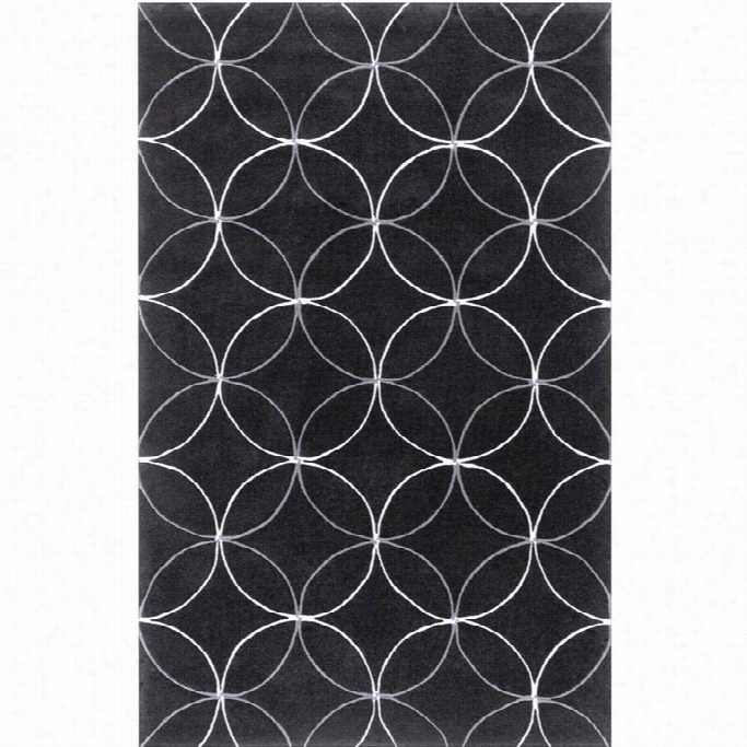 Surya Cosmopolitann8' X 11' Hand Ttufetd Wool Rug In Bla Ck