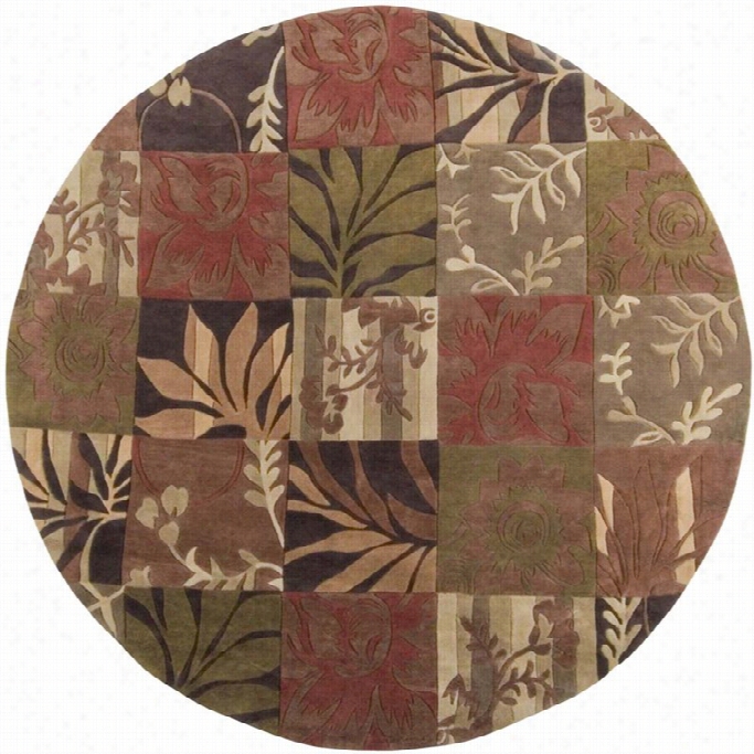 Sury A Cosmopoli Tan 8' X 8' Round Hand Tufted Rg In Brown