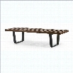 AEON Furniture Slat Bench in Walnut and Black
