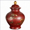 Oriental Furniture 14 Temple Jar in Red