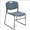 Regency Zeng Polypropylene Stack Stacking Chair in Blue