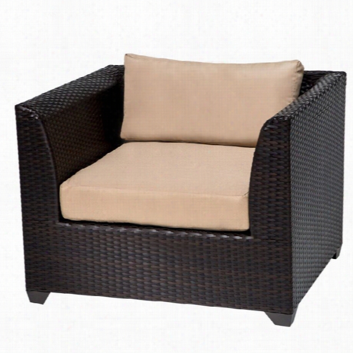 Tkc Barbados Outdoor Wicker Club Chair In Wheat