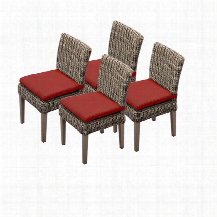 Tkc Cape Cod Icker Patio Dning Chairs I N Terracota (set Of 4)