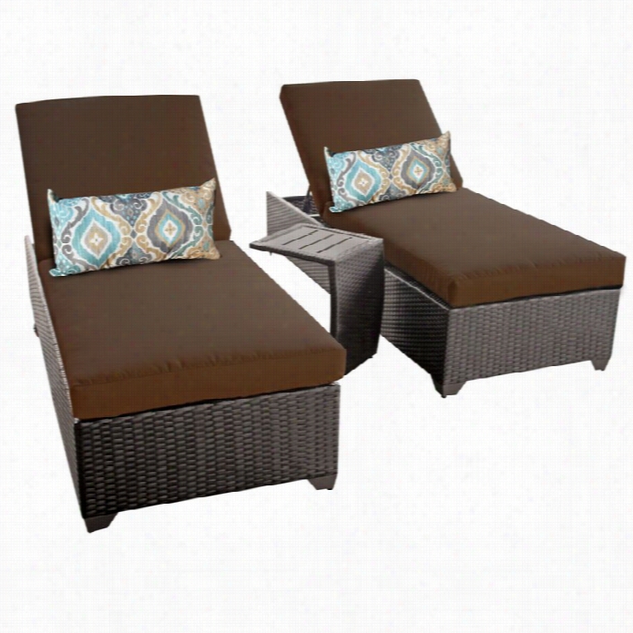 Tkc Classic 2 Wick Er Patio Lounges With Side Table In Cocooa