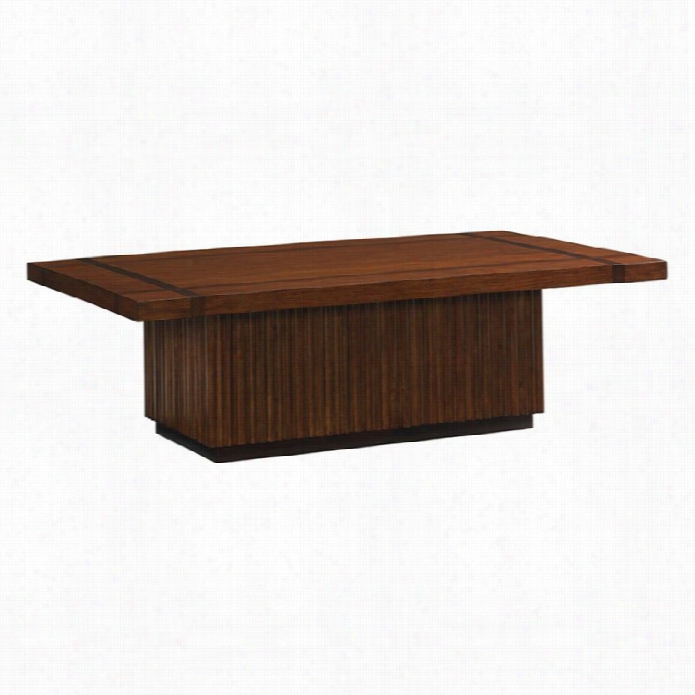 Tommy Bahama Island Fusion Cast Away Wood Coffee Table In Walnut