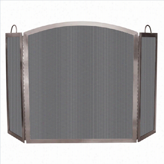 Uniflame 3 Fold Stainless Steel Screen With Hadles