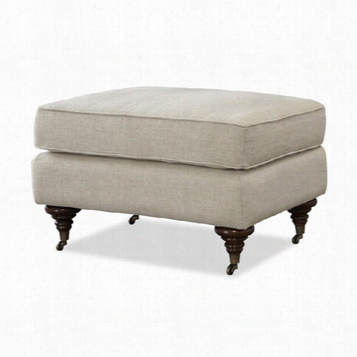 Universal Furniture Churchill Upholstered Ottoman In Liinen