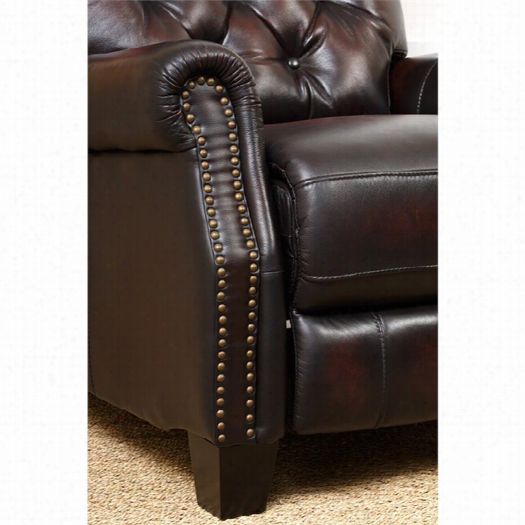 Abbyson Living Amden Leatehr Re Cliner In Brown