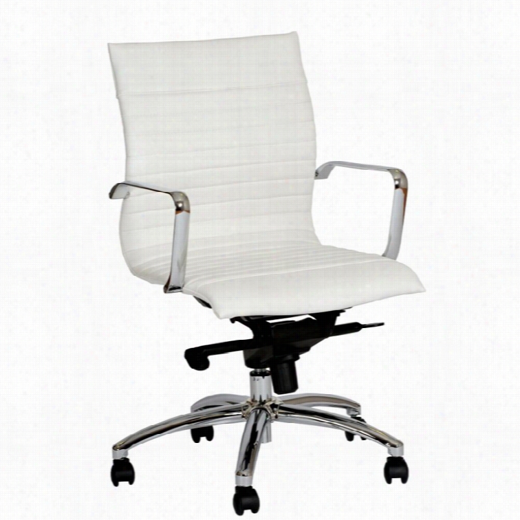 Armen Living Hannah Contemporary Office Chair In White