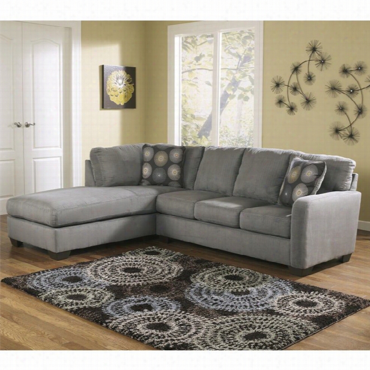 Ashley Appendages Zella Microfiber Sofa S Ectional In Charcoal