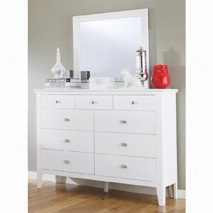 Ashley Langlor 2 Piece Wood Dresser Attitude In Whit E