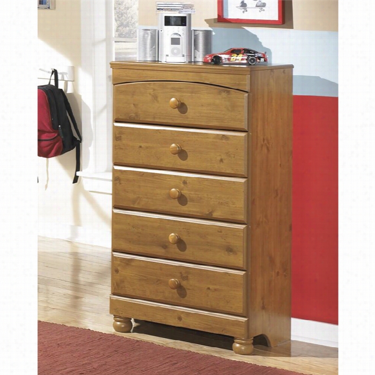 Ashley Stages 5 Drawer Wood Chest In Bronw